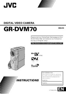 JVC GR DVM 70 manual. Camera Instructions.